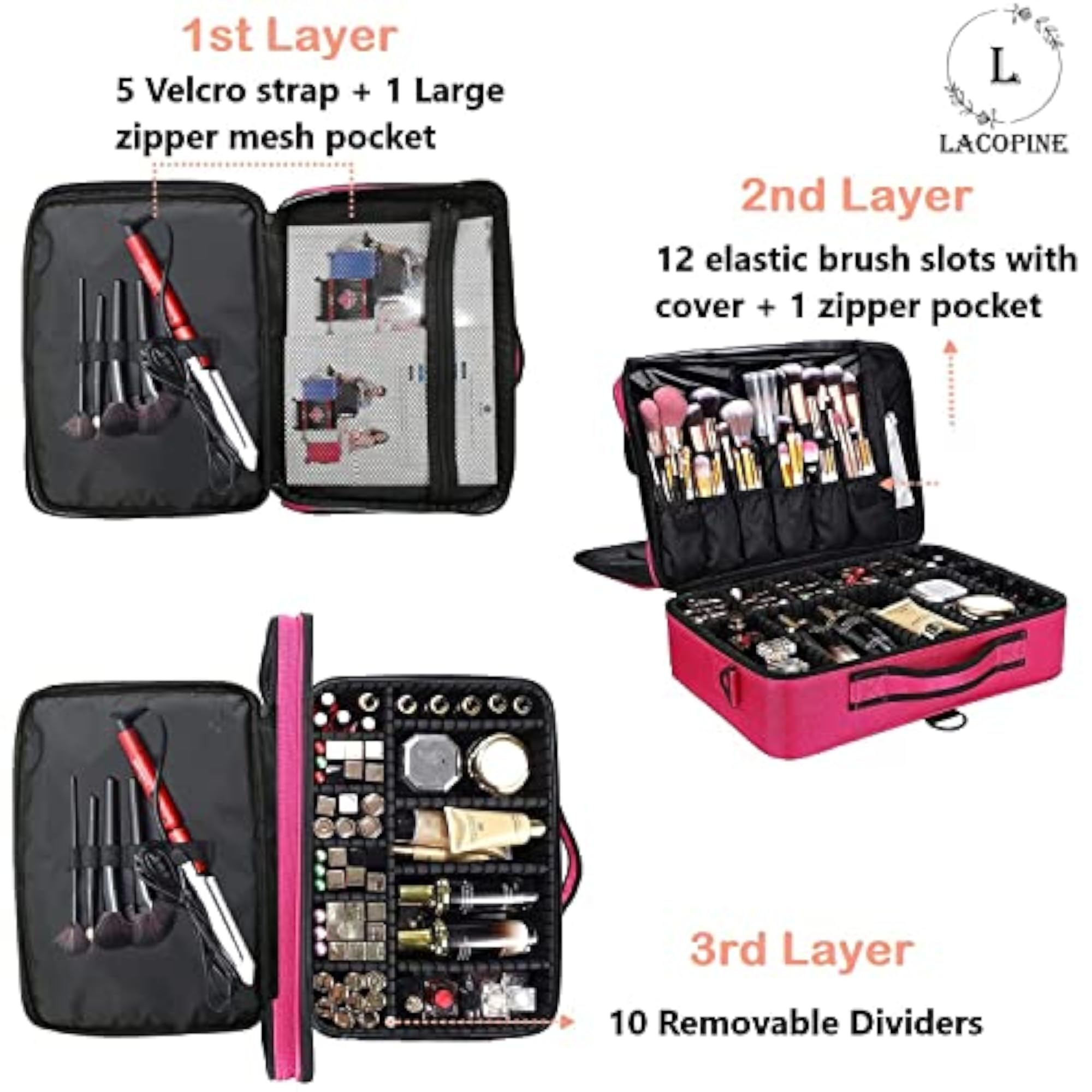 Solid 28 Cms Cosmetic Pouch, Medium Makeup Organizer